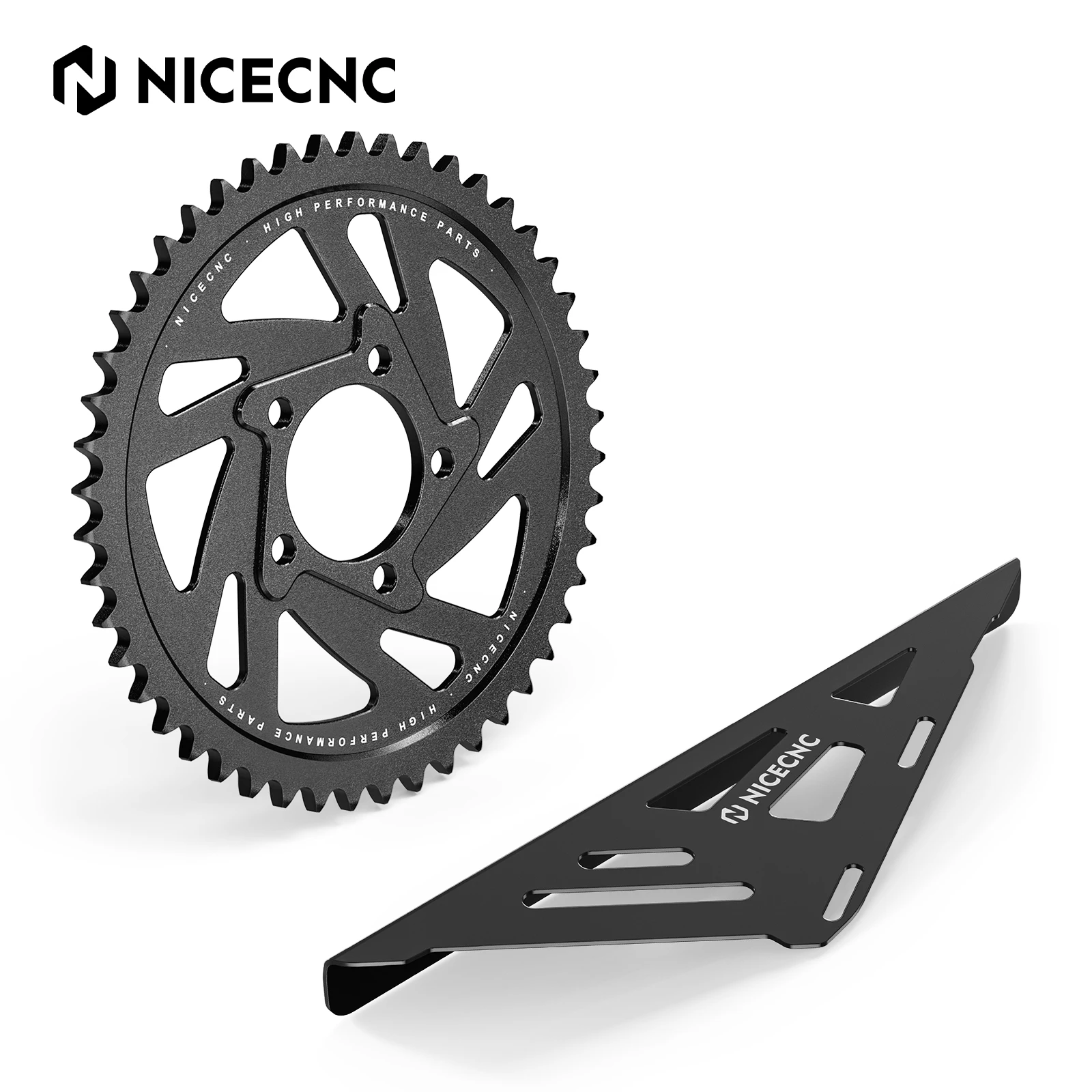 NICECNC Für Surron Light Bee X S L1E 2017-2024 Segway X160 X260 Elektro-Dirtbike 48T Hinteres Kettenrad mit Kettenschutz – Detail 5
