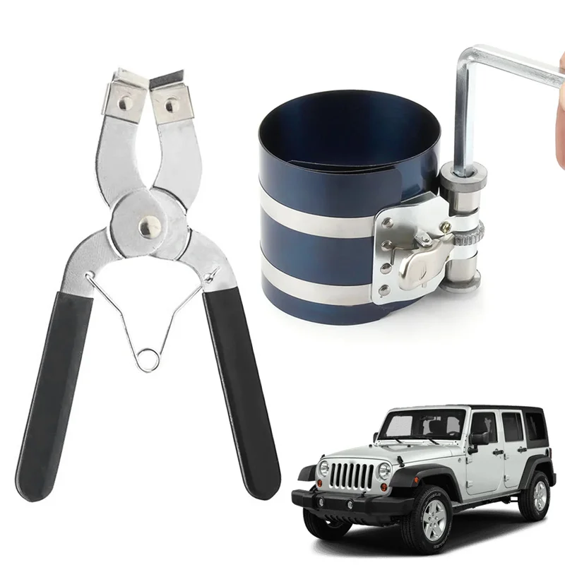 

3 шт., установщик поршневых колец, плоскогубцы для поршневых колец, компрессорные плоскогубцы с храповым механизмом, зажим для автоматического обслуживания, расширитель двигателя автомобиля, плоскогубцы
