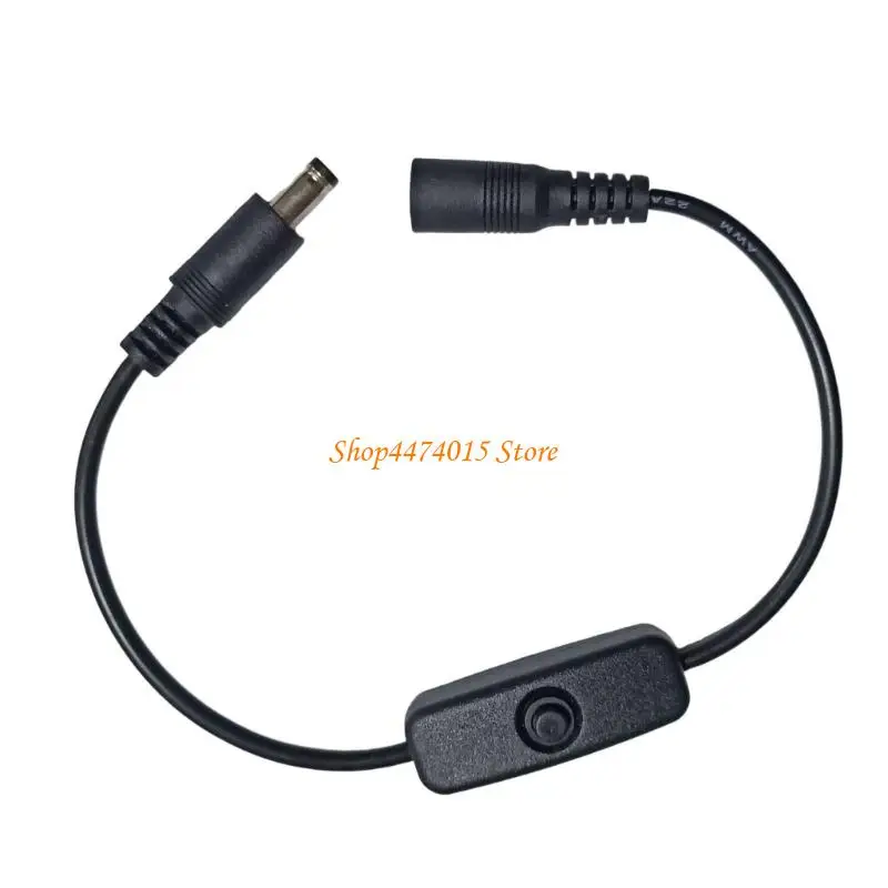 K1AA DC5.5X2,1 mm männlich weibliches Stromkabel für kleine elektronische Geräte mit Knopf