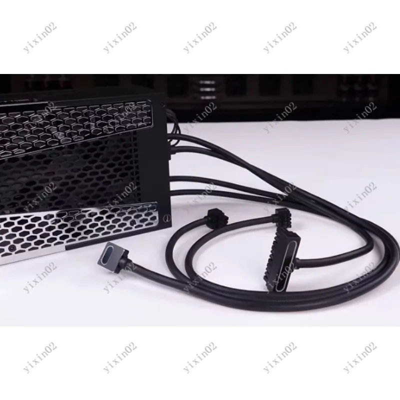 90° Elbow Side-Exit CPU 8Pin Full Modular Cable 5V3Pin ARGB Sync for Motherboard
