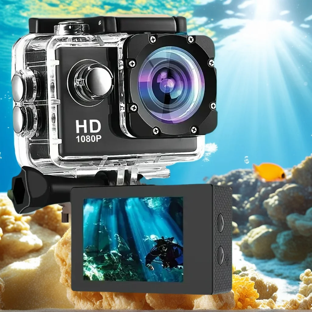 

Full HD 1080P Waterproof Sports Camera - 2.0 Inch Mini DV Camcorder with Car Cam Accessories