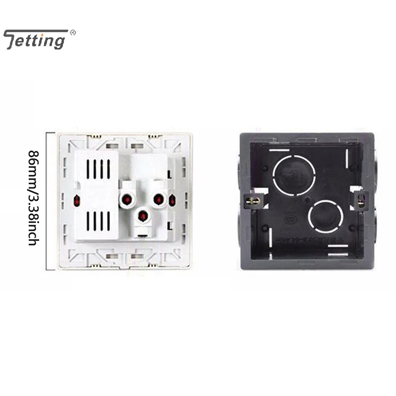 Painel de Tomada USB com USB Duplo, Tomada de Parede, Eletrodoméstico Inteligente, Adaptador de Tomada, Tipo C, 3.1A, Cinco orifícios