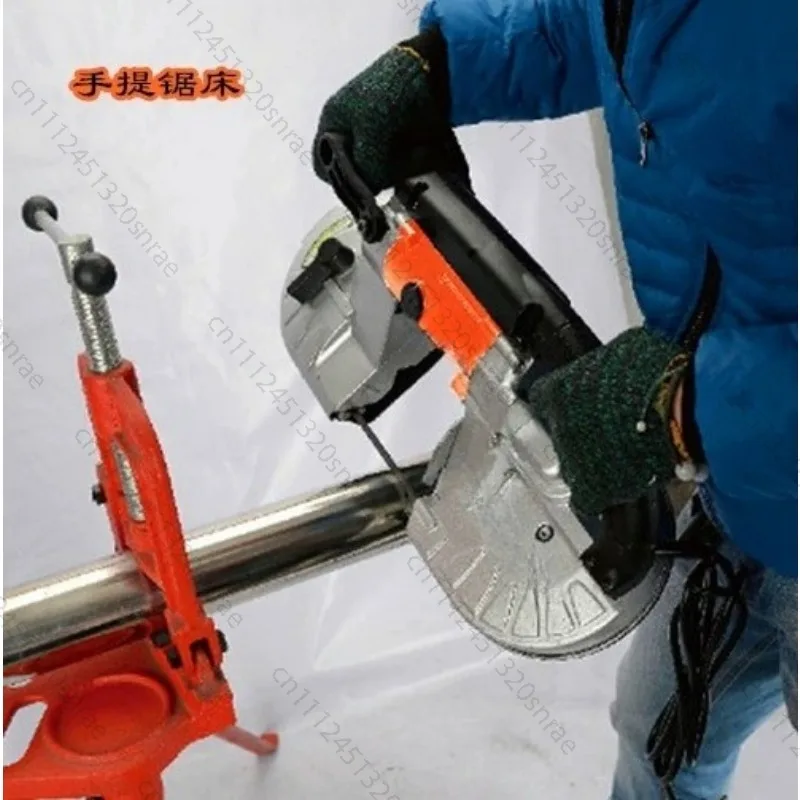 Portable Band Saw Suitable for Cutting Stainless Steel and Cables. Compact Electric Saw Machine, Lightweight Yet Durable.