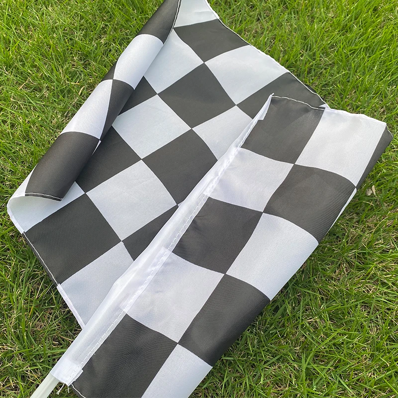 Aerlxemrbrae Custom Car Racing Flag Banner Size 45X30cm Window Mini Car Flag Racing Checkered Flags Motorsport view 4