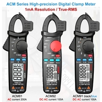 BSIDE ACM91 Smart Digital Clamp Meter Auto Range AC DC Digital Clamp Meter Multimeter True RMS Temp Capacitor Ohm Hz NCV Tester