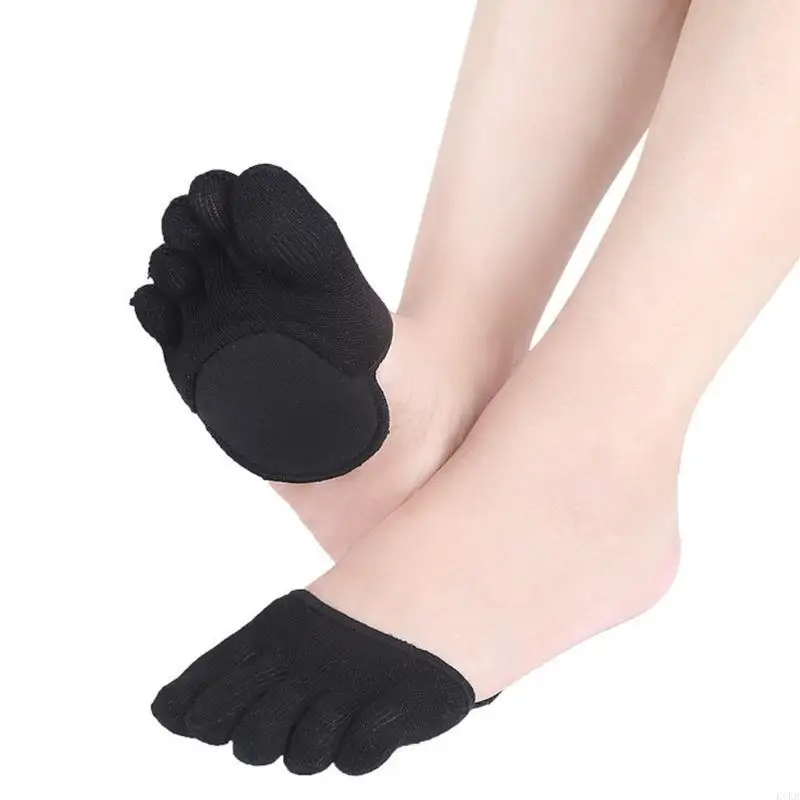 Sokken vijf vingers voorvoetpads voor vrouwen halve insoles 2x