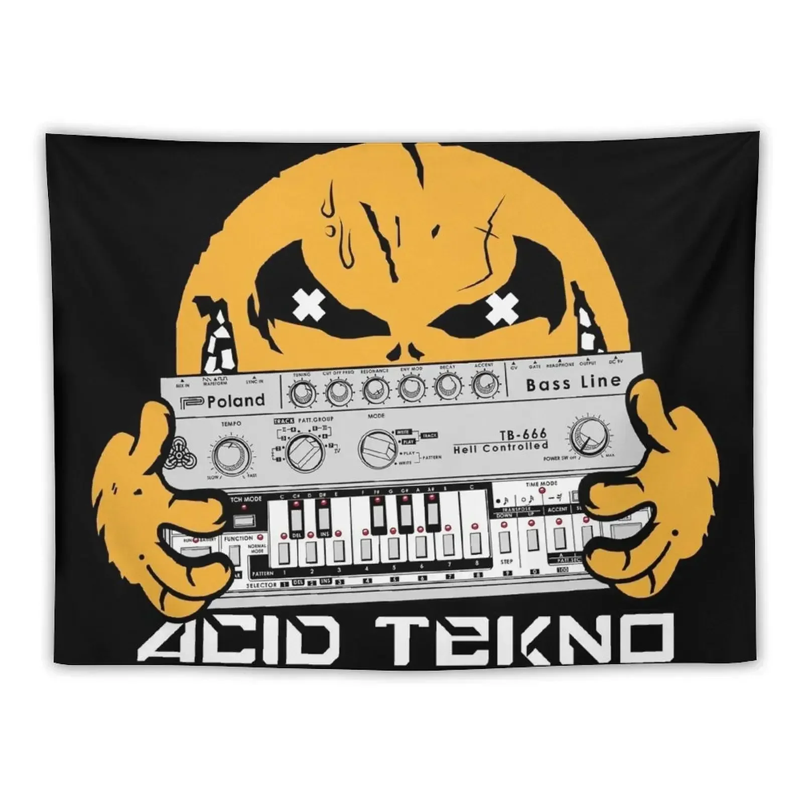 acid tekno Tapestry Aesthetic Room Decor Decorative Wall Mural Wall Hanging Decor Anime Decor Tapestry