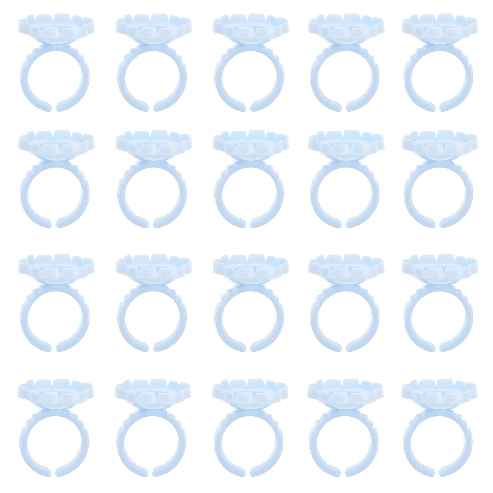 Anneaux de colle pour cils, 100 pièces, Style fleur, support d'extension de cils, outil de greffage, fournitures de beauté professionnelles