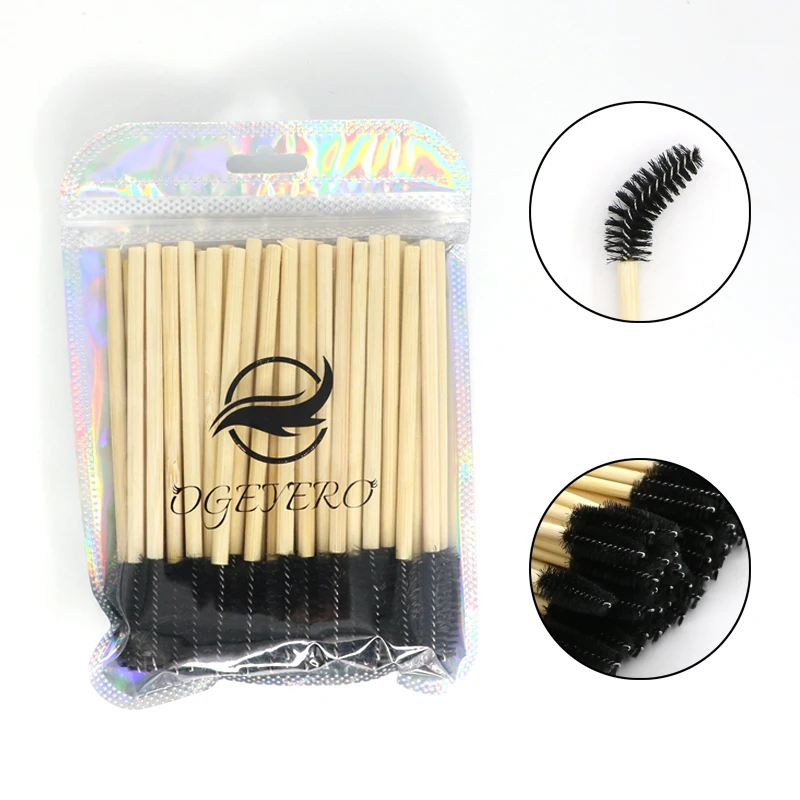 Wooden Makeup Mascara Brushes Wand Disposable Cosmetic Makeup Eyebrow brush Applicator Eyelash Extension Cosmetic Brushes Tools