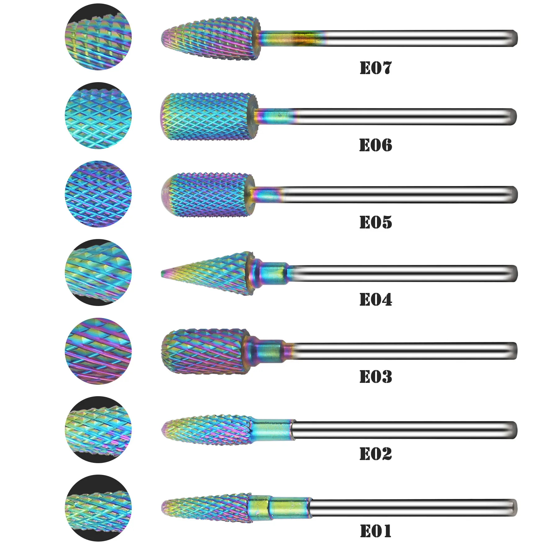 1 قطعة المهنية كربيد التنغستن مسمار مجموعة لقمة مثقاب 3/32 ''شكل مخروطي علوي ل كفاءة مانيكير باديكير قطع هلام إزالة الأظافر #5