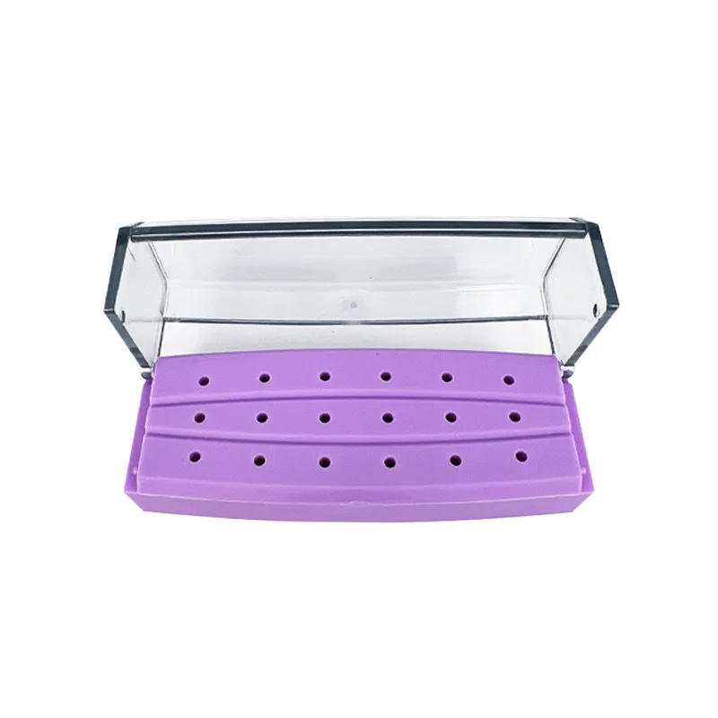 

High Quality Colorful 18 Holes Autoclave Sterilizer Box Diamond Burs Holder for Dentists Organize Burs