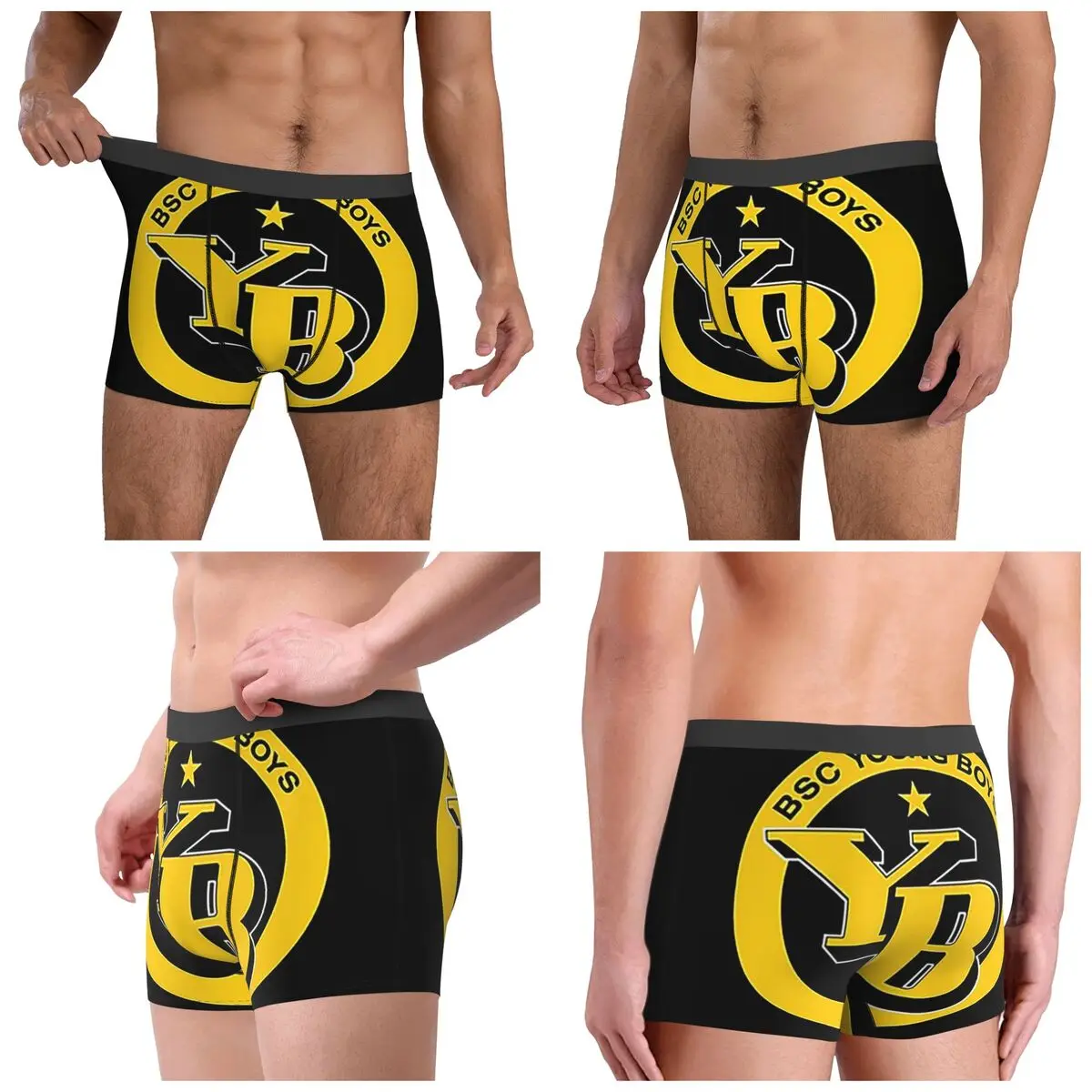 Boxer Underpants Shorts BSC Young Boys Swiss Football Sports Fan Bern Switzerland Panties Underwear for Homme Man Boyfriend Gift