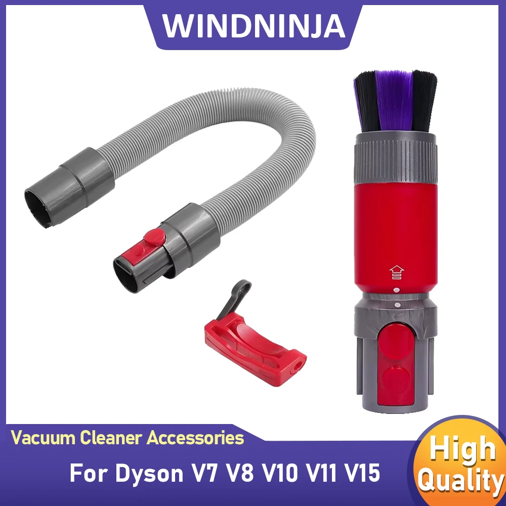 Flexible Extension Hose Scratch-free Soft Dusting Brush Attachment Replacement Parts For Dyson Cordless Vacuum V7 V8 V10 V11 V15