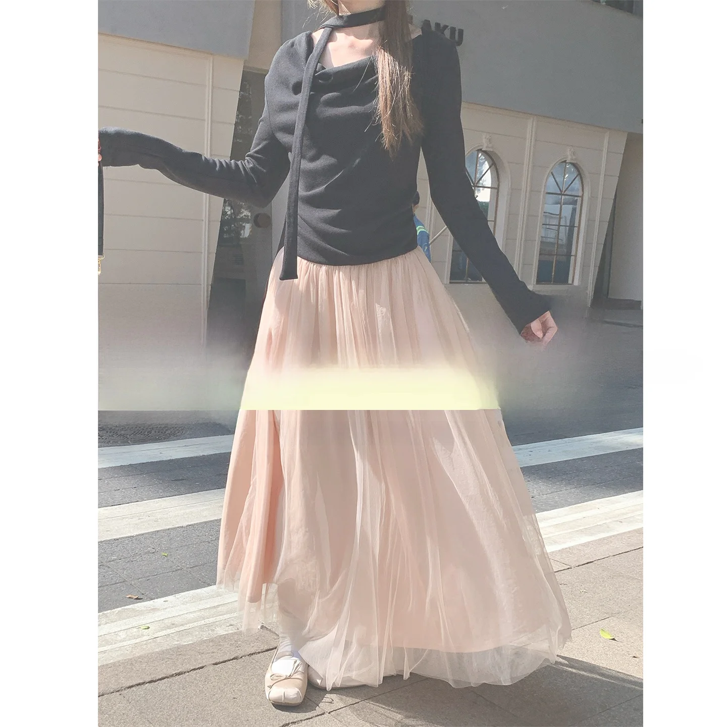 

Holli Women's High Waist Pants And Skirts Collection Korean Sle Button Detail Versatile for Daily Travel Work Dates