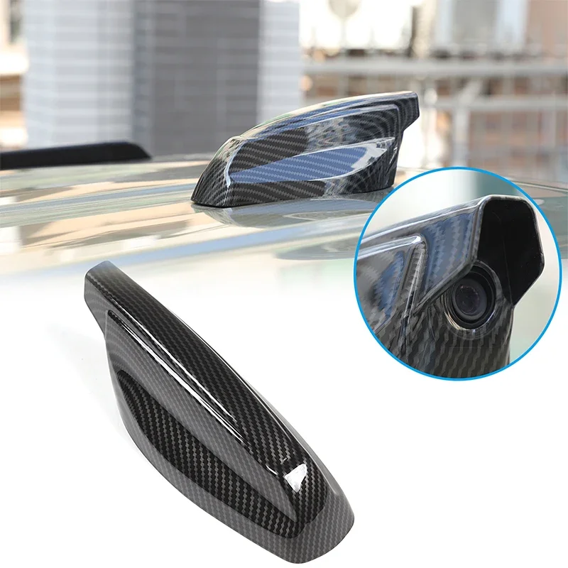 For Land Rover Defender 90 110 130 2020+ Car Shark Fin Antenna Cover ABS Carbon Fiber Pattern Exterior Accessories