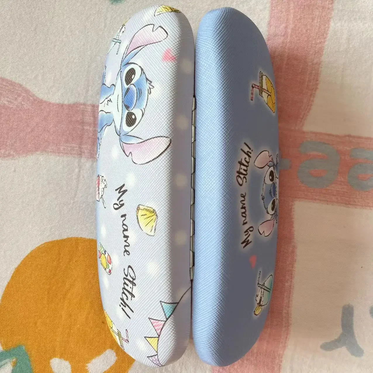 Nuevo estuche para gafas con estampado de puntos, soporte de carcasa dura, caja de almacenamiento para gafas de estudiante, figuras de Anime, estuche para gafas de puntada, regalos para niños