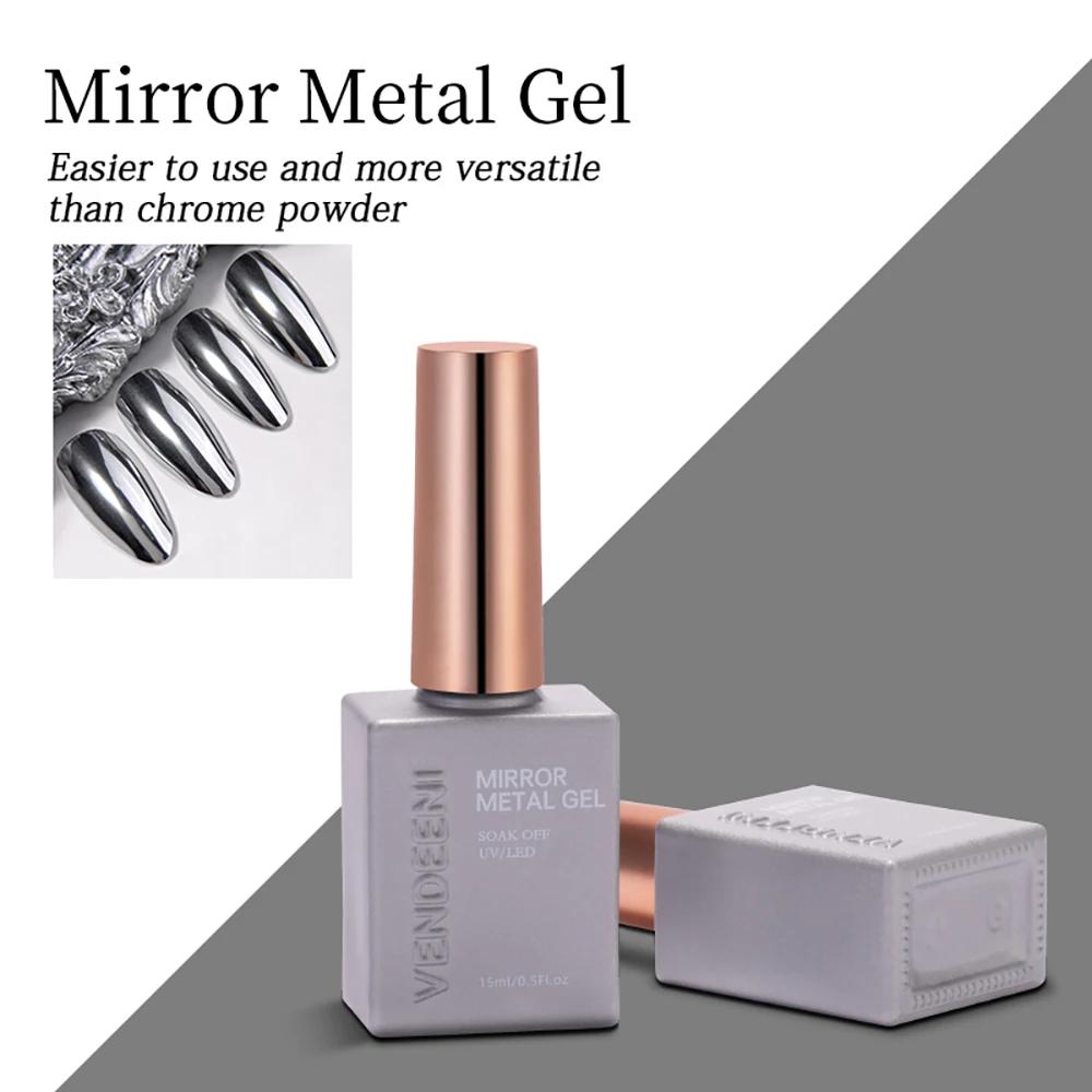 Vendeeni 27 Arten UV-Funktionsgel Nagellack Basislack Chrom Matt Top Coat Blüten-Folientransfer-Gel Universelles Katzenaugen-Gel – Detail 15