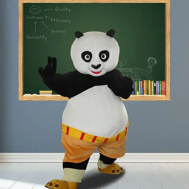 Panda Bear Cartoon Mascot Costume, Cosplay Cut, Stage Show, Programa Publicitário, Vestido Extravagante, Animal de Festa, Carnaval, Executar Adereços