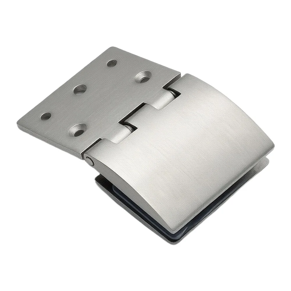 Zinc Alloy Door Hinge for Glass Doors 90 Degree For Pivot Clamp Use in Display Cabinets Bookshelves Storage 2 Pcs