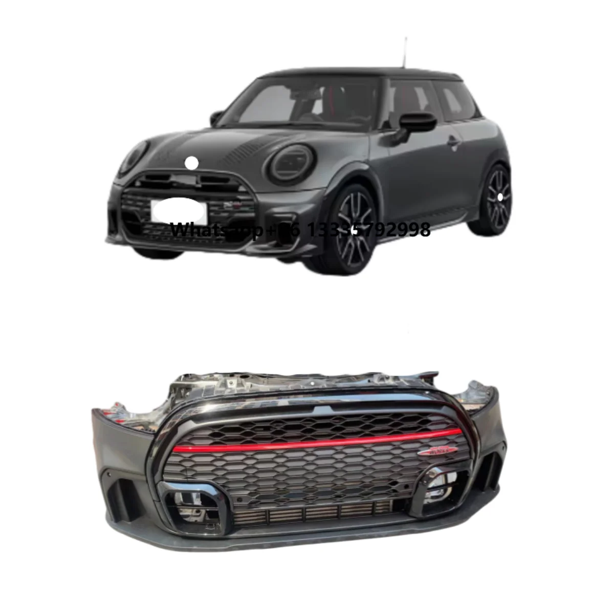 

For BMW’F55 F56 Auto Accessory Front End Body Kit High Plastic ABS Material Front Bumper Grill Grille Radiator Mini Headlight Us