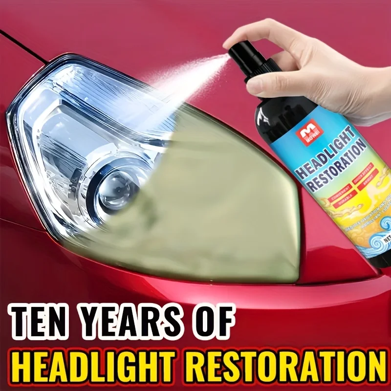 Headlight Restoration Kit - Clear, Brilliant Headlamp Repair Solution for Yellowing and Oxidation Prevention Protective Coating