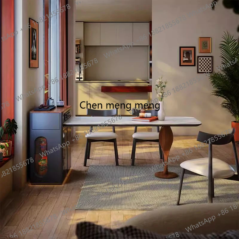 

Garden Corner Dining Table Designer Wood Kitchen Restaurant Dining Table Chairs Hallway Nordic Mesas De Comedor Home Furniture