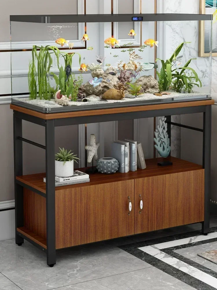 Aquarium Base Cabinet Household Easy-Shelf Metal Living Room  Small  Outdoor Simplicity Economical and Beautiful