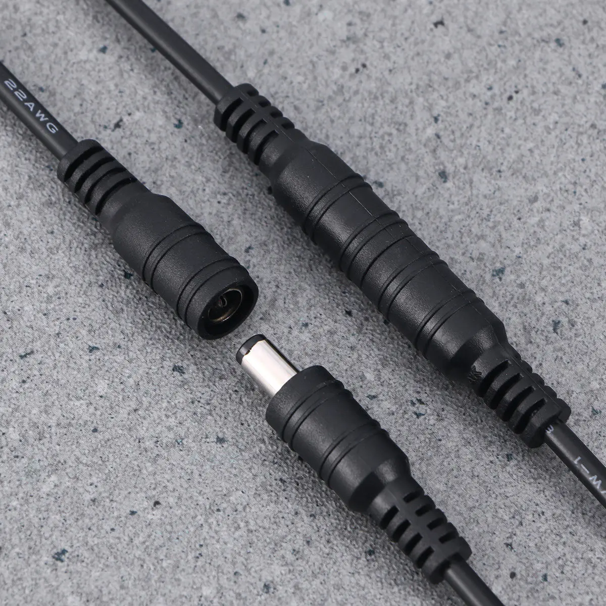 10Pcs Dc Connector Cable 5.5x2.1mm Black Adapter for Cctv Camera 12V Pigtail Cable Surveillance Dc Power Connector