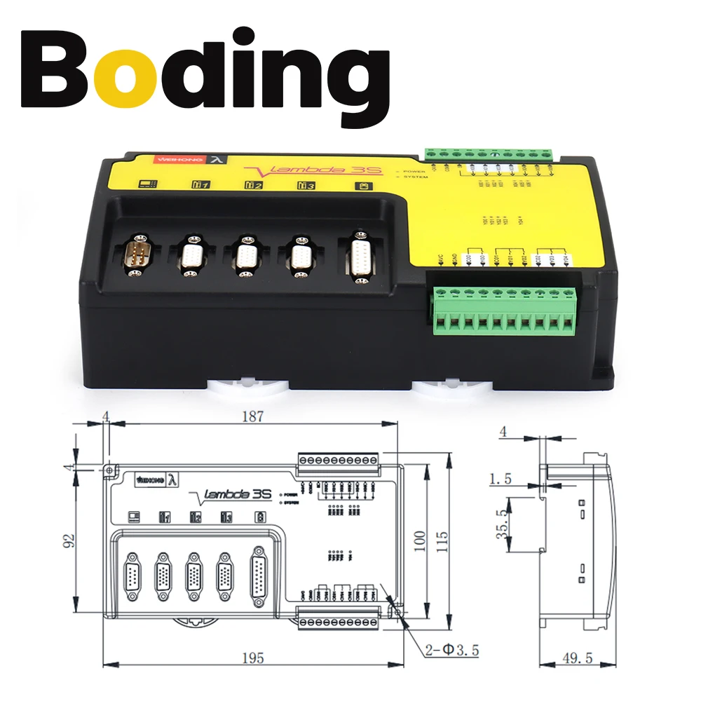 BODING Weihong 3Axis Woodworking Cutter Control Card Lambda 3S+PM95A(CG) PCI-E Card for CNC Router Woodworking Cutter Machine