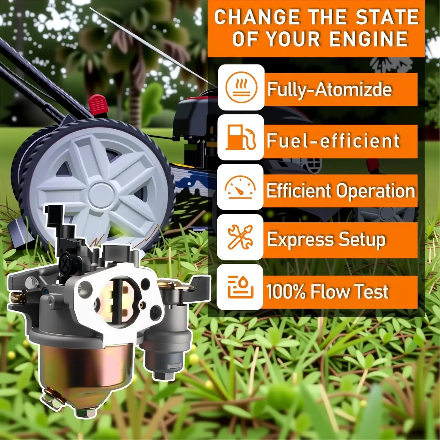 For RY802925 Carburetor Fit for Ryobi Pressure Washer Compatibility with RY80588A, RY80588VNM 3200 PSI, and RY802925 2900 PSI