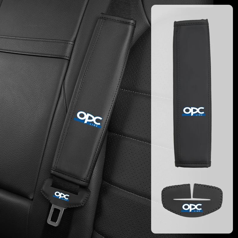 Car Seatbelt Shoulder Cover Belt Buckle Mat Padding Pads Accessories For OPEL OPC Line Astra H J K Zafira B Corsa D Insignia