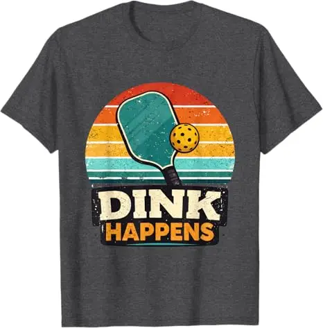 Dink Happens Pickleball Lustiges Spieler-Retro-Paddle-Ball-T-Shirt Y2k Sportbekleidung Outdoor-Kleidung für Damen und Herren Neuartiges Geschenk-T-Shirt – Detail 3