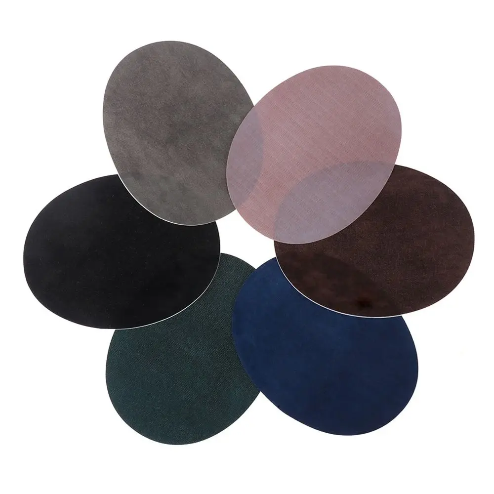 حقيبة الملابس والاكسسوارات الجلد المدبوغ الجلد المدبوغ النسيج التصحيح البيضاوي الحديد على بقع يزين القماش الجينز