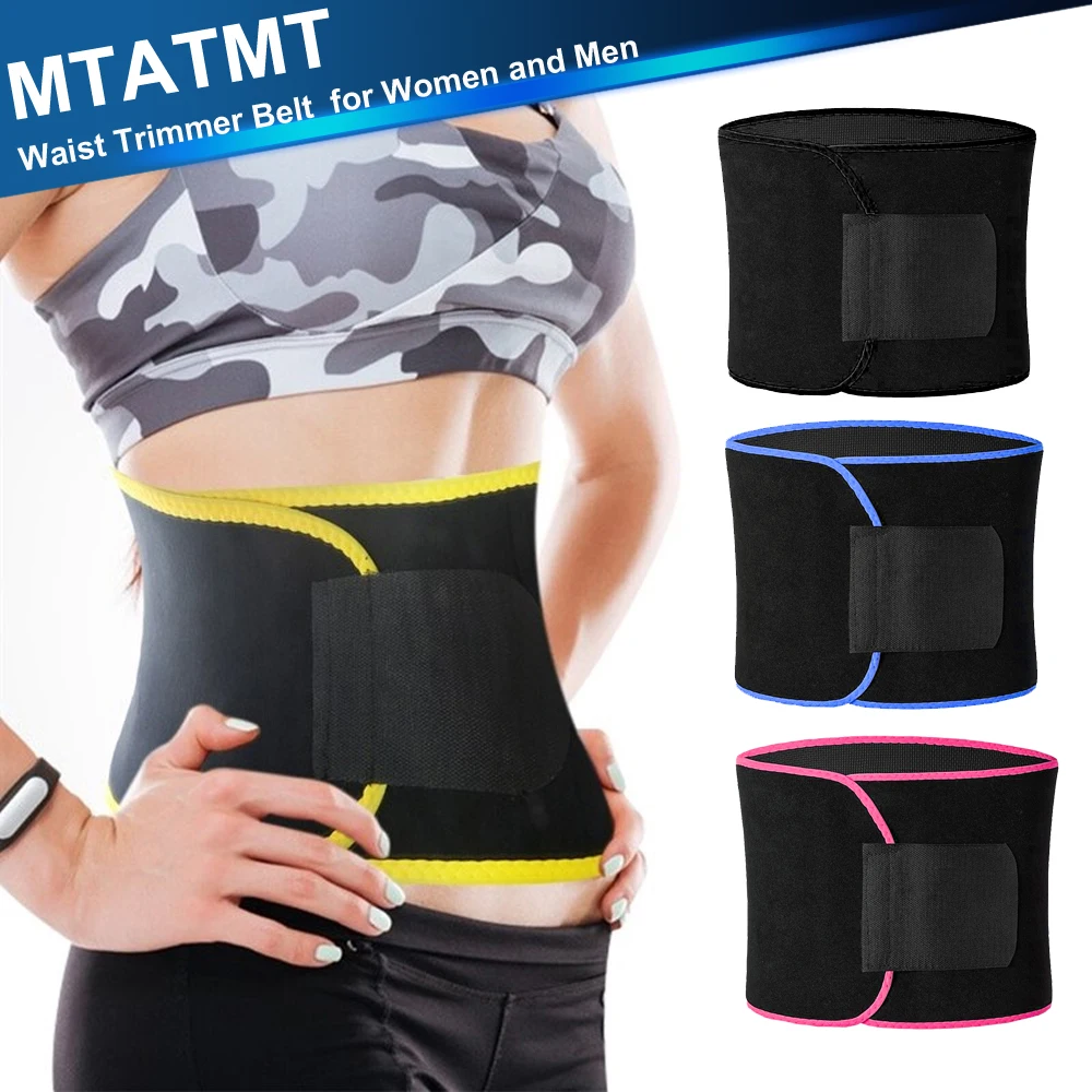 Waist Trimmer Belt  for Women and Men, Stomach Wraps for Weight Loss, Neoprene Waist Trainer Slimming Belt Sauna Suit Effect