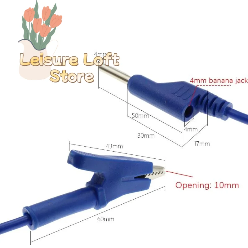 4MM Banana Plug Alligator Clip Test Leads Heavy Duty PVC Jacket Multimeter Accessory for Industrial Electrical Maintenance