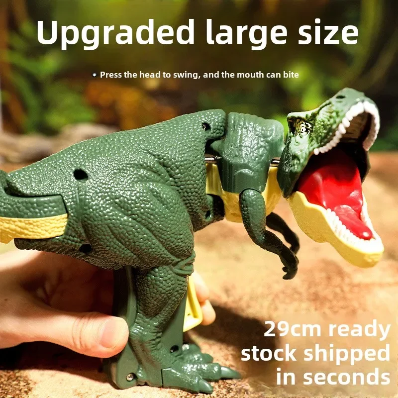 Press Dinosaur Toys Hand Press Head Dinosaur Tricky Simulation Animal prank toys