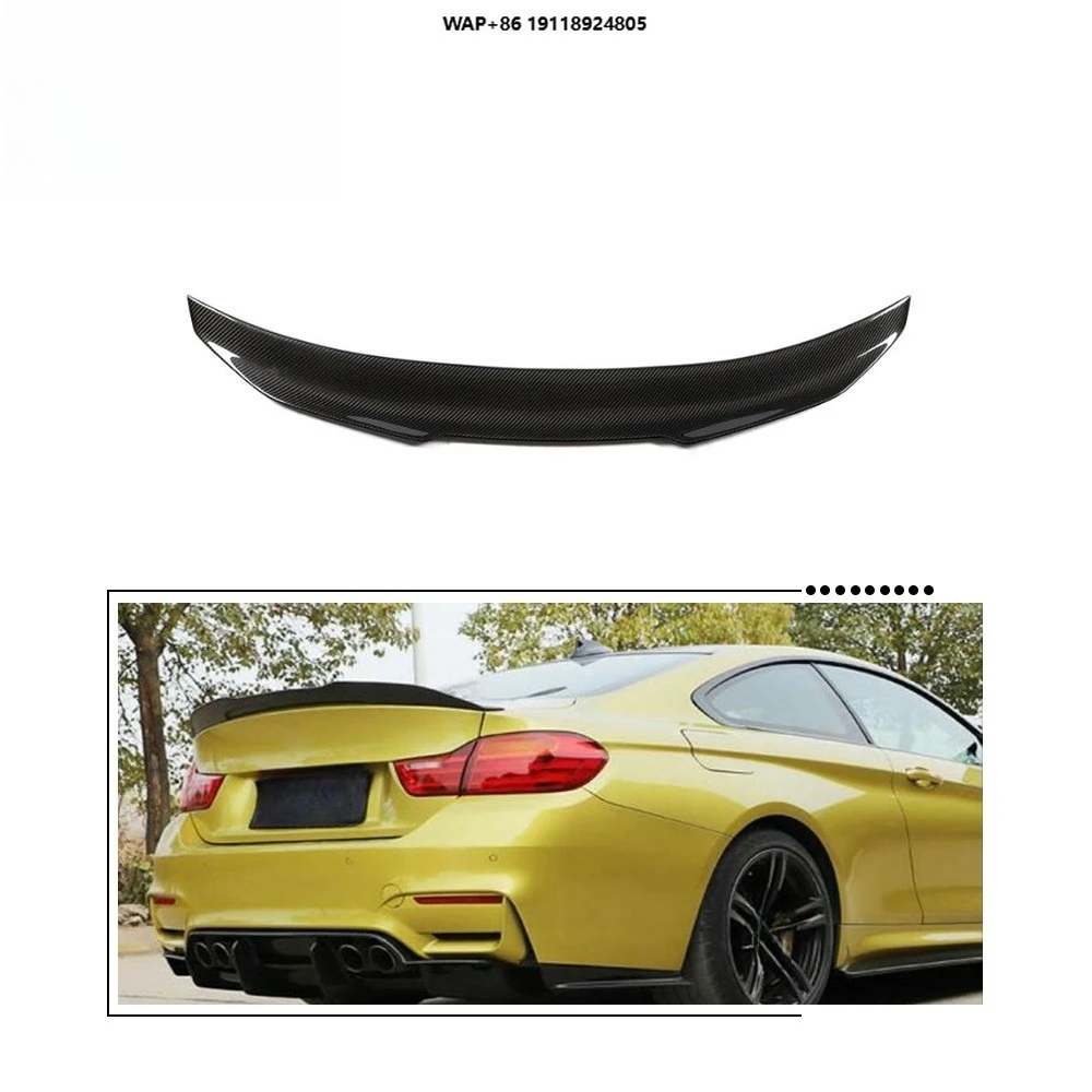 

Fits for B-MW 4Series F32 F82 M4 Coupe Carbon Fiber Rear Trunk Lip Spoiler Boot Wing