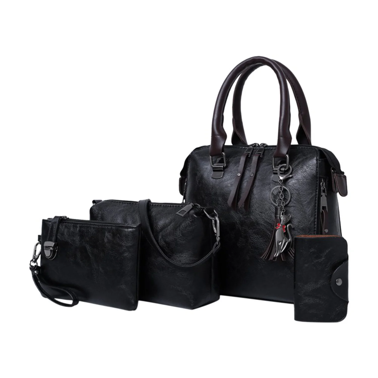 

4pcs Upgrade Handbags Wallet Tote Bag Shoulder Bag Top Handle Satchel Purse Set - Upgrade Your Style Today!