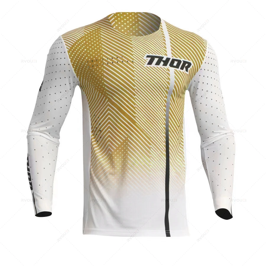 Long Sleeve Off-Road Motocross Jersey for Men, Downhill Cycling Jersey, Motocross Jersey, Polyester, New, 2025