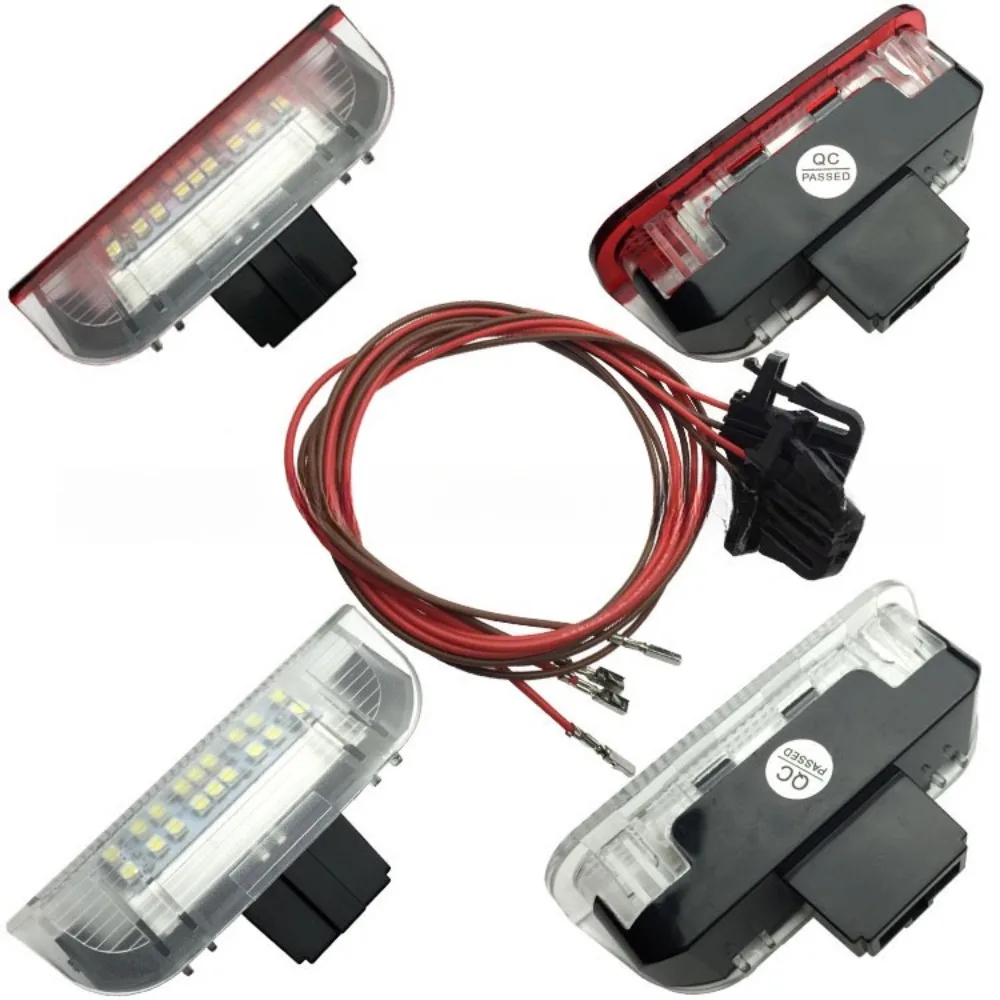 2PCS Suitable for Volkswagen Passat Sagitar Touareg Tiguan Porsche Golf 6 - LED Door Light Volkswagen Welcome Light - Image 2