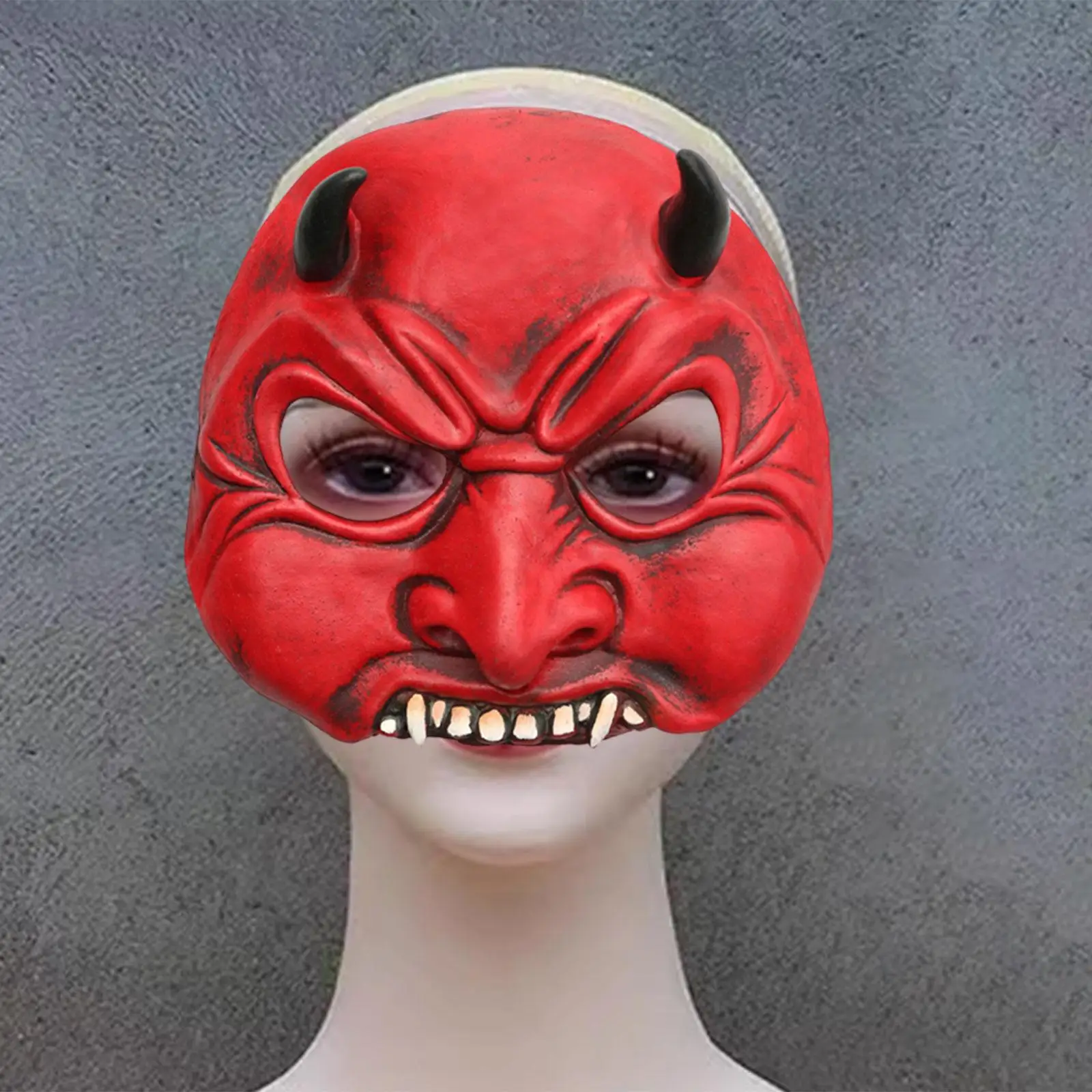 

Хэллоуин Красный Демон Полумаска Многоцелевая Удобная Регулируемая Посадка