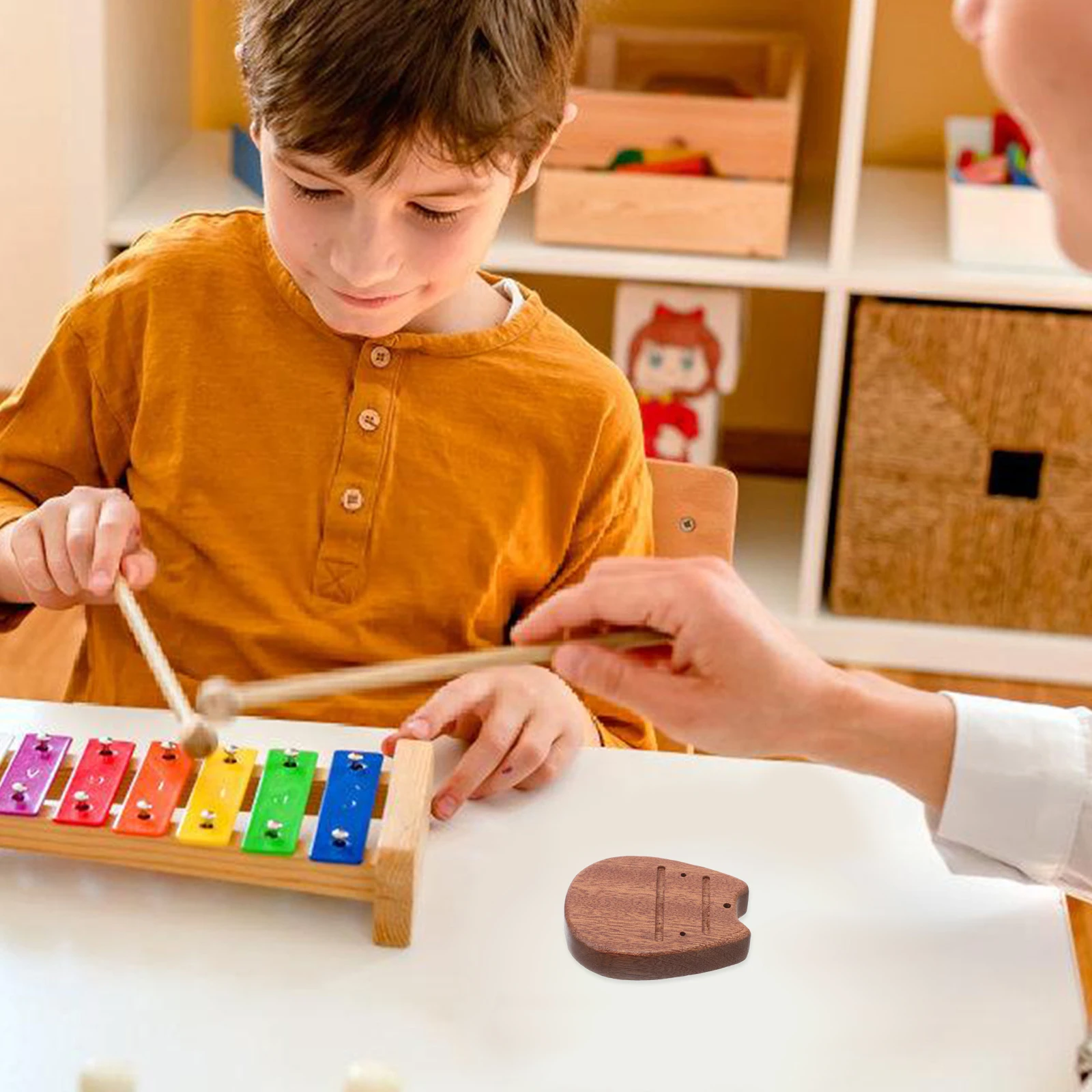 

Thumb Piano Base 8-tone Wood Musical Plate Sound Card Plates Solid Eight-tone Kalimba