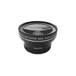 52MM 0.45X Wide Angle Full HD Optical Macro Lens For Digital Camera CDR10 X9 Universal SLR DSLR 2X Teleconverter Telephoto Lens