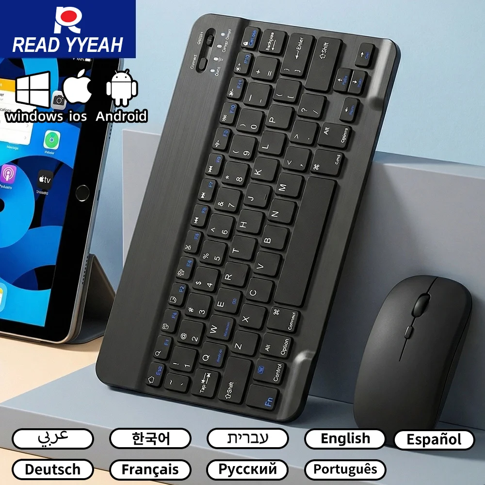 READY YEAH 2026 Universal Tablet Keyboard and Mouse Bluetooth Wireless Keyboard For Xiaomi Android Ios iPad A16 iPad Keyboard