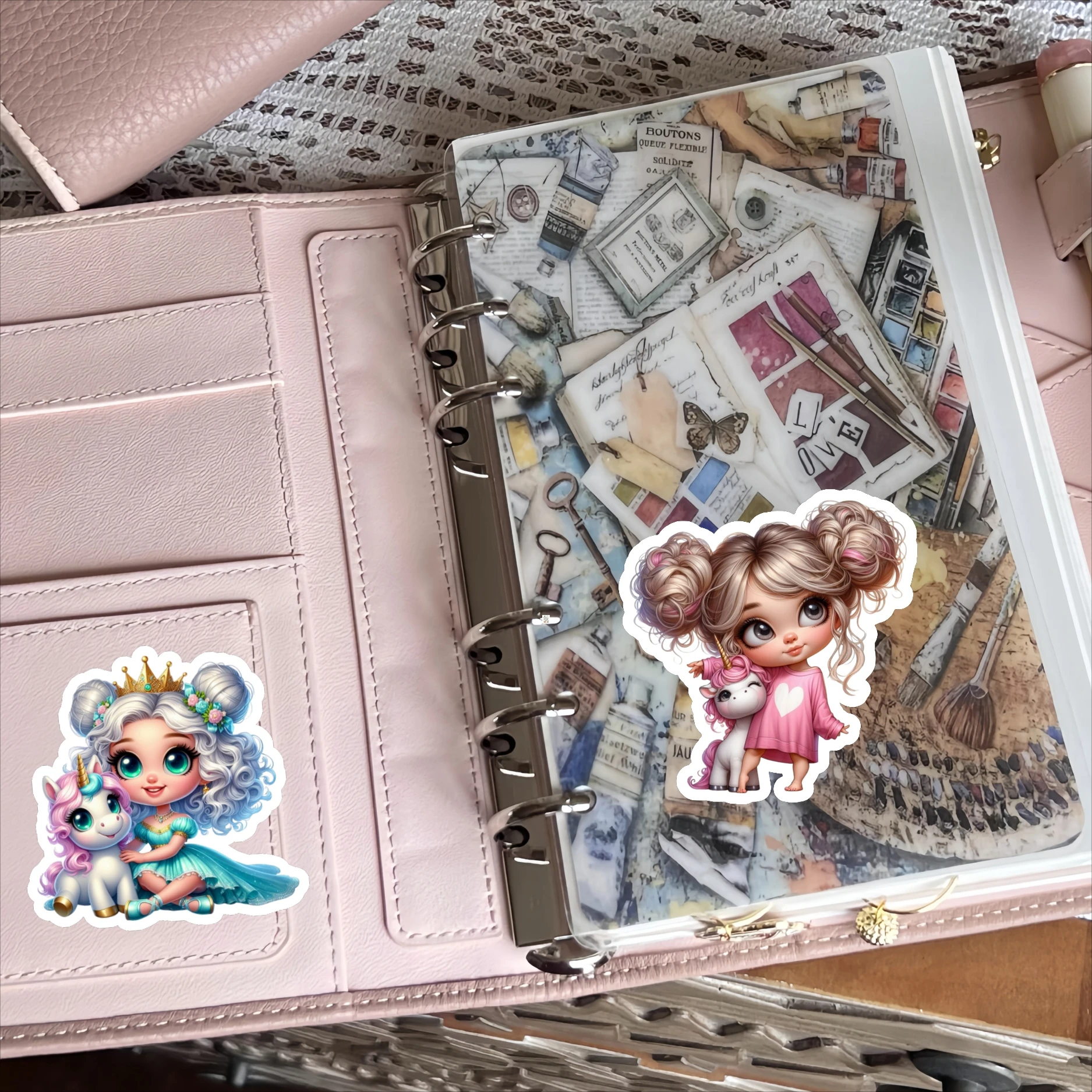 

17 шт., милая пижама принцессы с единорогом, наклейка, украшение для блокнота, планировщик, наклейки для скрапбукинга/сделай сам, милый Adesivo Diar