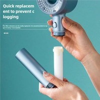 5 Modes Shower Head Set High Pressure One-Key Stop Filter Showerhead Water Saving Detachable Pressurized Shower Head Home Bath