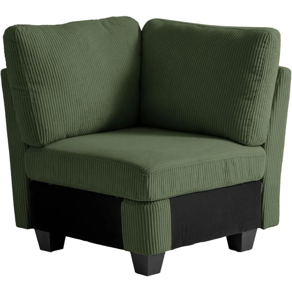Mittelmodul für modulare Couch, anpassbare Chaiselongue aus Cord, Aufbewahrungshocker für Sofagarnitur, Armlehne, Einzel-/Doppelsitzer