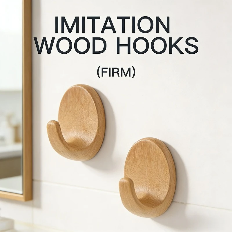 3pcs self-adhesive oval hooks, no drill, waterproof, strong hold. Damage-free hanging for kitchen/bedroom/bathroom.