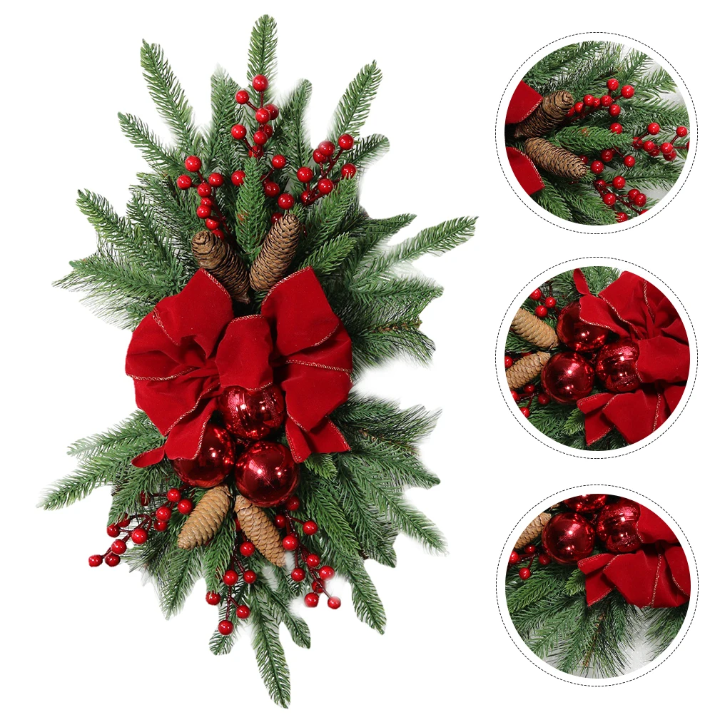 

Premium Christmas Wreath Decor 3D Hanging Pendant Elegant Door Ornament Home Office Party Xmas Tree Decoration