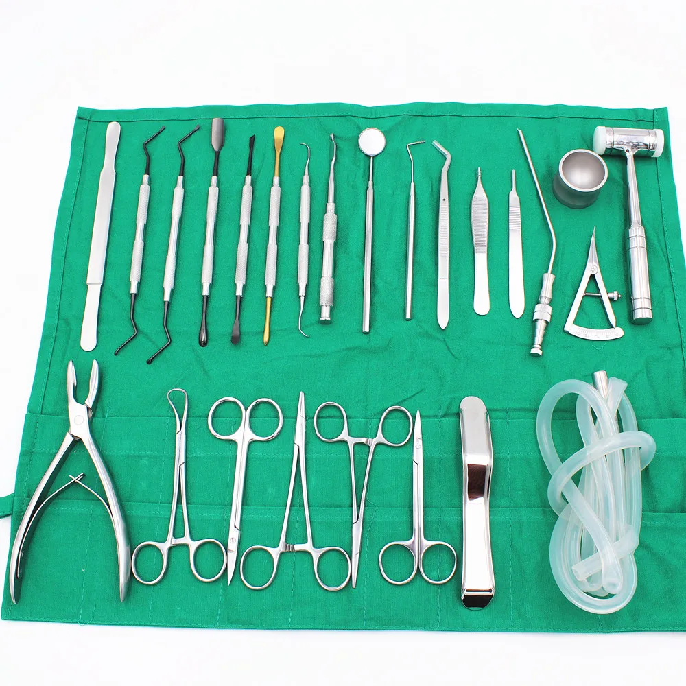 26 Pcs/set High Quality Dental Implant Tool Stainless Steel Instrument Implant Surgery Dentist Oral Surgery Kit